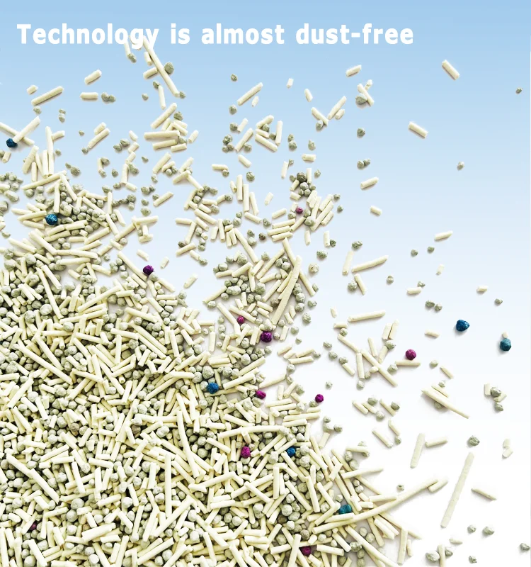 Natural Plant-based Granules and Bentonite Litter Tofu Litter Sustainable Litter Low Dust Clumping Cat Sand