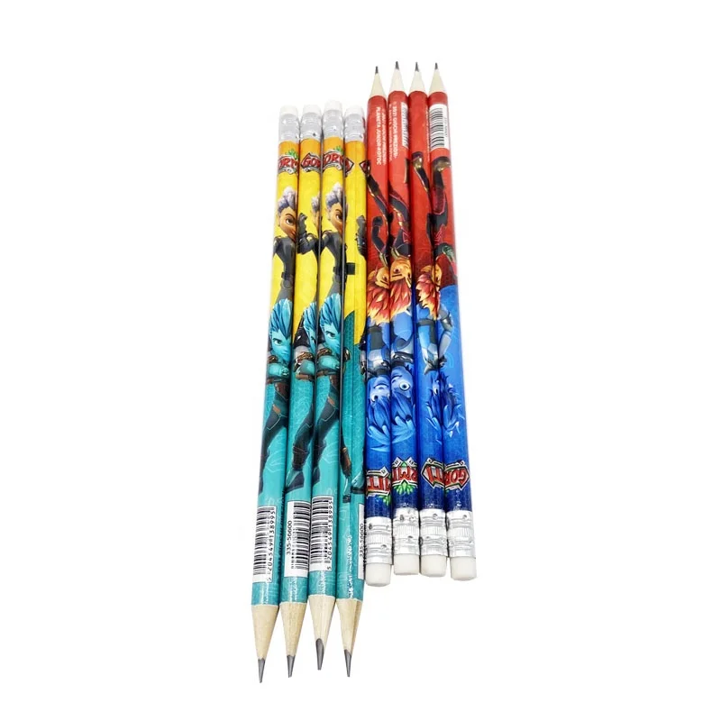 Standard Pencil for Kids Stationery Sets with Eraser Pencil High Quality HB Pencil Sets New Product Ideas 2023 Cartoon Black OEM
