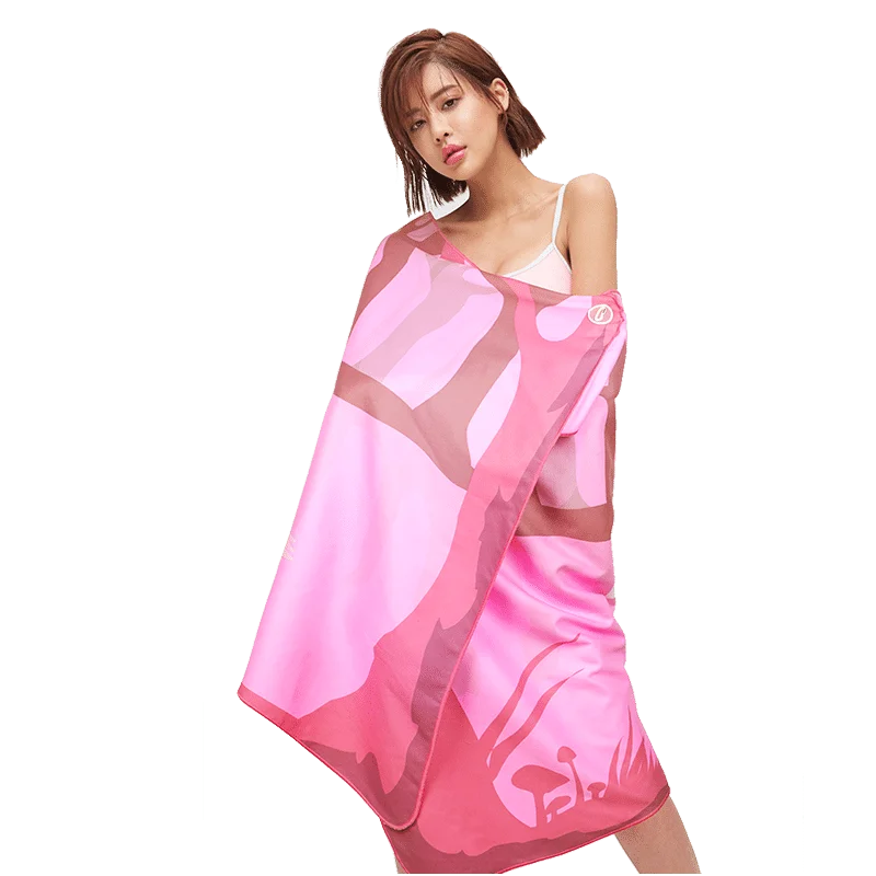 Банные полотенца с принтом окружающей среды, домашняя спортивная ткань из микрофибры с индивидуальным принтом, для взрослых, жаккардовый рулон, нетканый