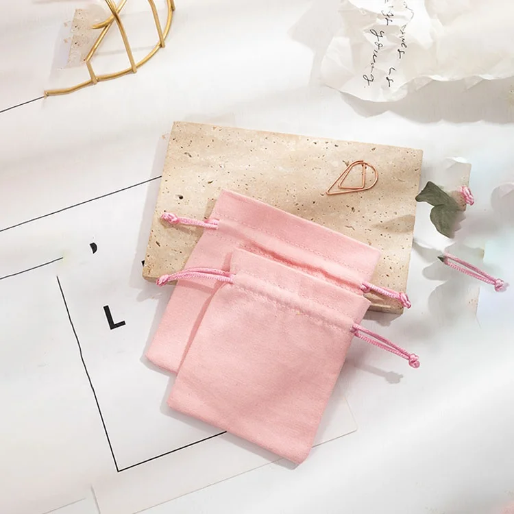 Small Cotton Pouch Pouch Bag Cotton Muslin Jewelry Bag Cotton Canvas Jewelry Pouch