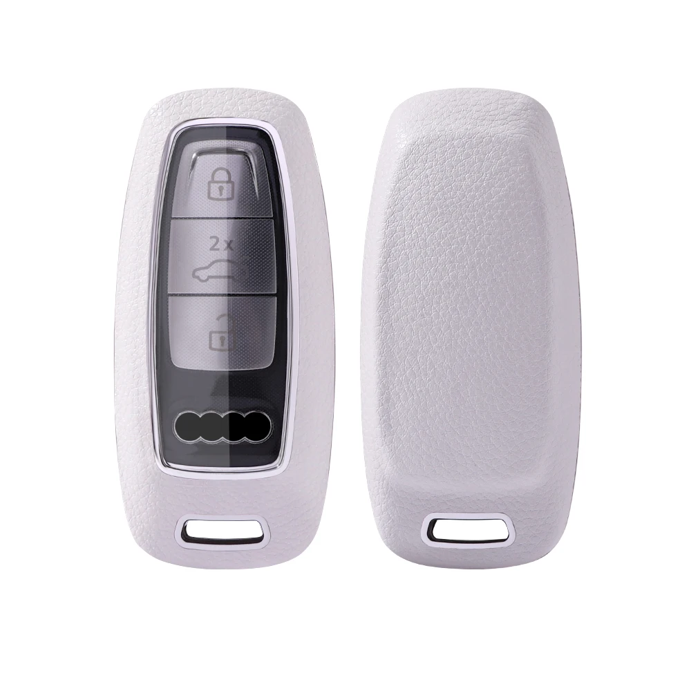 Кожаная Крышка для брелока Audi с 3 кнопками подходит A6L/A3/A7/A8/Q7