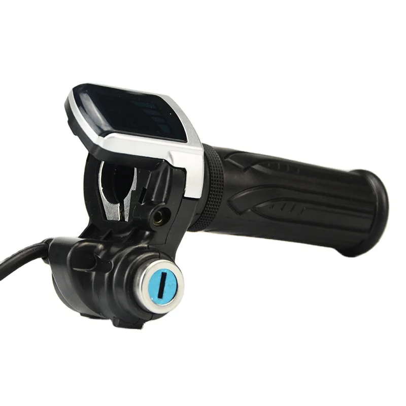 36V 48V 60V  Electric Scooter Throttle Grip With Key Lock Power Indicator Durable E-bike Accessories Motor With LCD Display