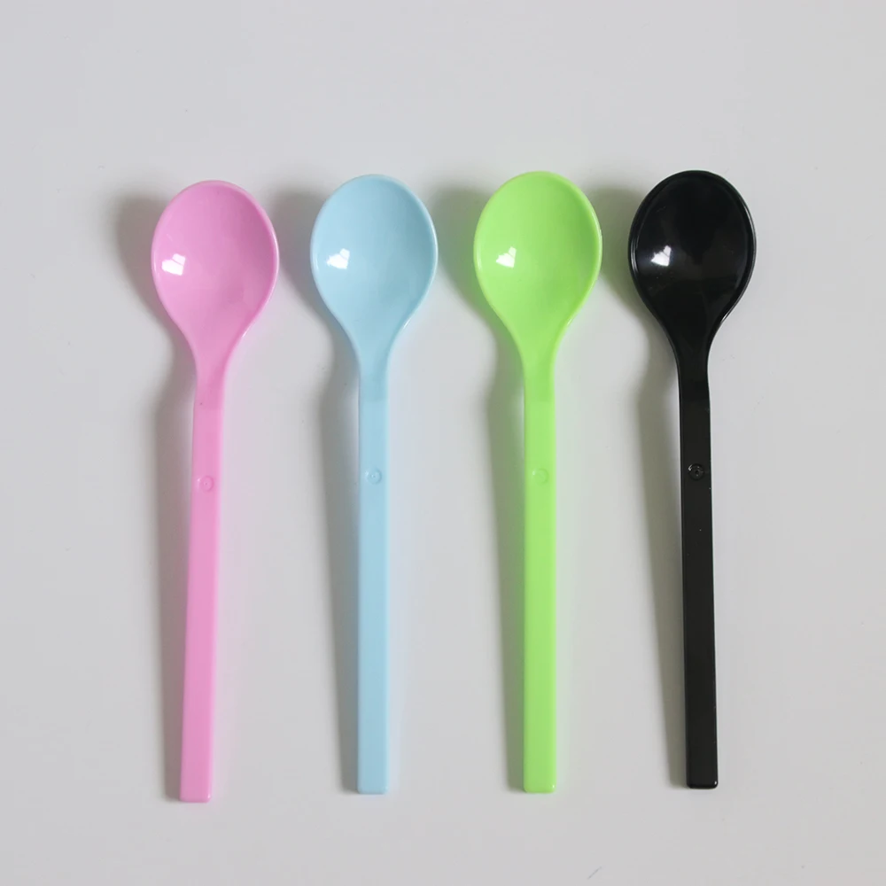 Best selling disposable plastic ice cream  spoon wholesale small tea spoons