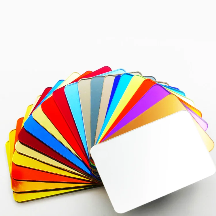3MM PMMA Plexiglass Mirror Acrylic Square Sheet Plastic Pier Glass Hotel Decorative Lens SHD Red Silver Gold