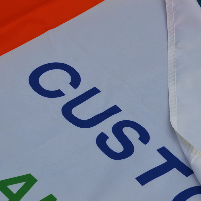 High Quality Stock 150D Polyester Flying Customized Logo Printing 3*5ft Custom Flags