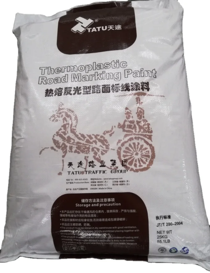 Thermoplastic road marking system powder coating paint