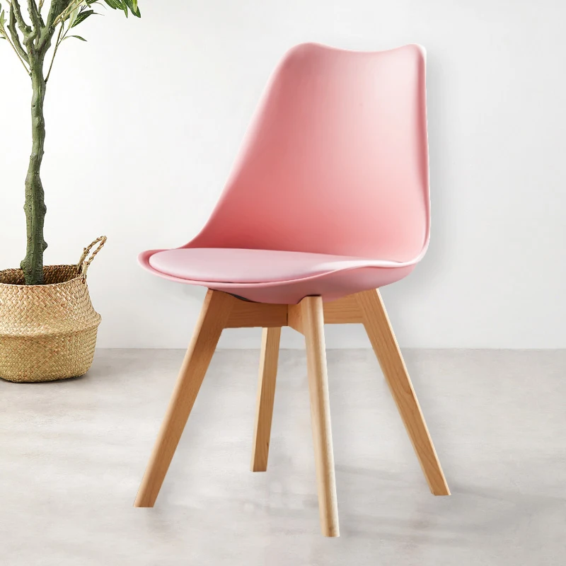 Leisure series Plastic Chair with Pp seat & wood legs