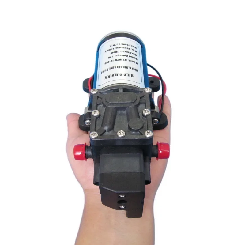 Grimmsky Factory Directly Sale Pressure Switch Type 8L/Min 12V DC 100W Water Spray Electric Diaphragm Pump