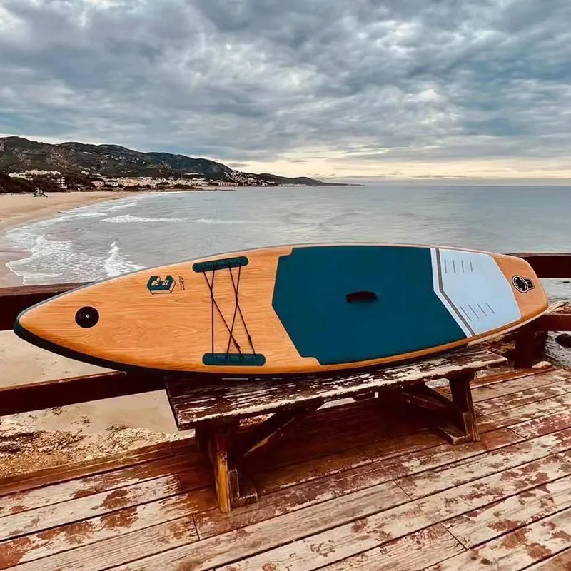 2024 New Style Wood Inflatable stand up paddle board rescue boards surfboard for surfing