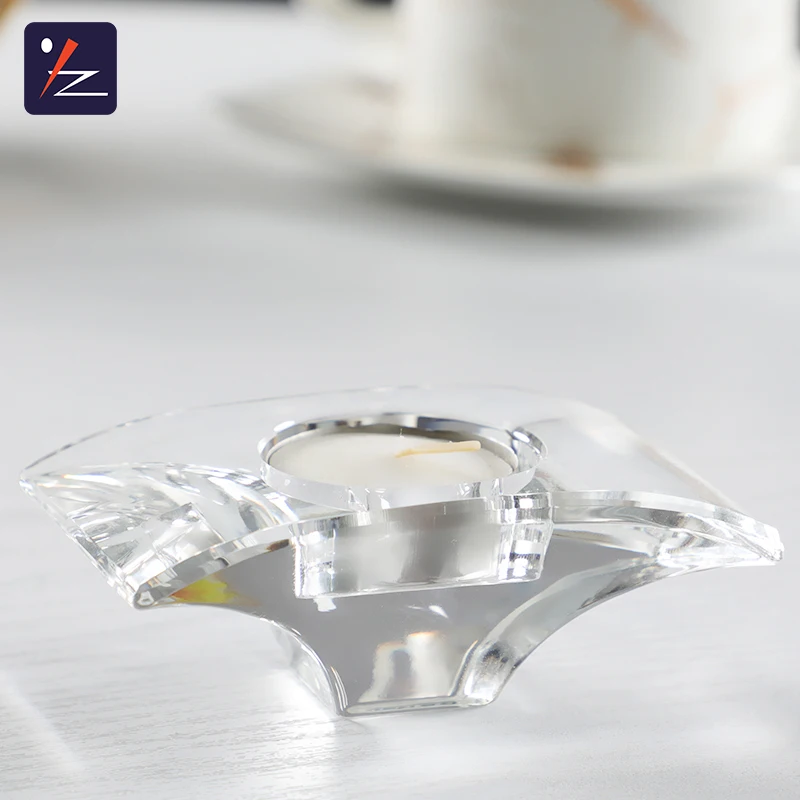 New crystal glass ball wax tealight aluminum candle holder