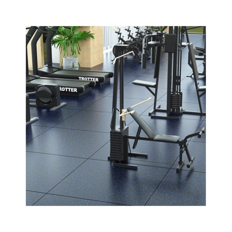 High Density Anti-Slip Interlocking Gym Mats Rubber Flooring For Weights