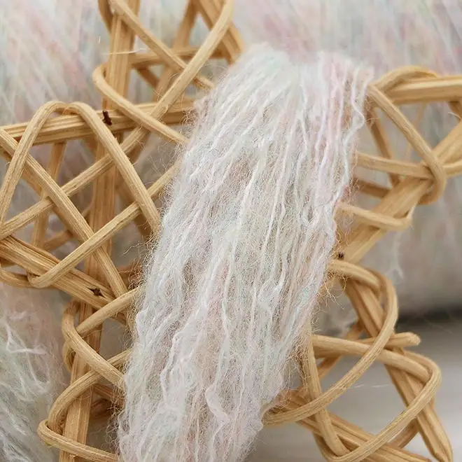 Xinglin Factory wholesale 14NM Colour spun velvet like 81%Polyester 16%Acrylic 3%spandex Fancy Yarn  for sweaters knitting