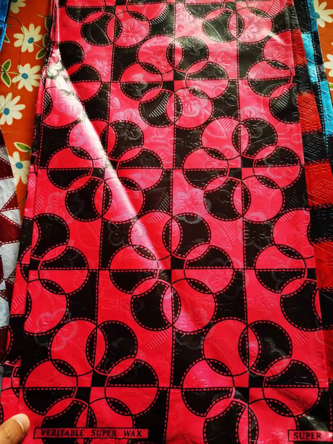 New Model African Wax Printed Fabric 100% Polyester Print Veritable Real Wax Fabric