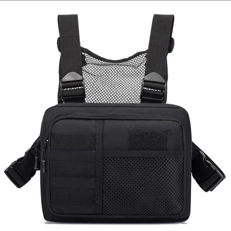 Custom Lightweight Adjustable Outdoor Tactical Running Sports Vest Bag Waterproof Multifunction Chest Bag