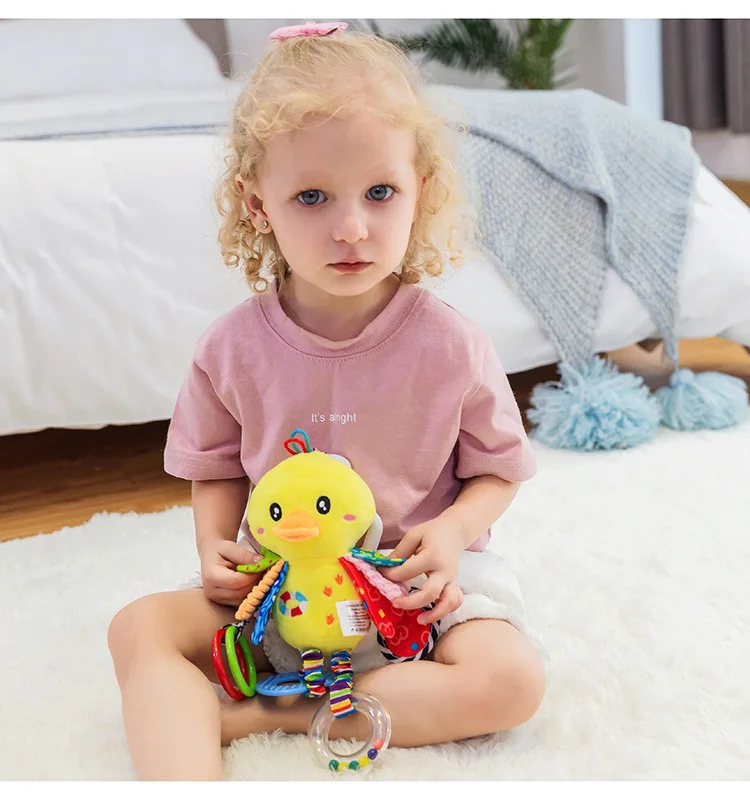 
Baby Rattles Toys Stroller Hanging Soft Toy Cute Animal Doll Baby Crib Bed Hanging Bells Toys Elephant Rabbit 