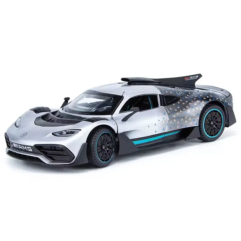 2024 New 1:24 Sports Car Model Pull Back Car Toy with Light and Sound Alloy Toys Diecast Toys Car Model for Kids