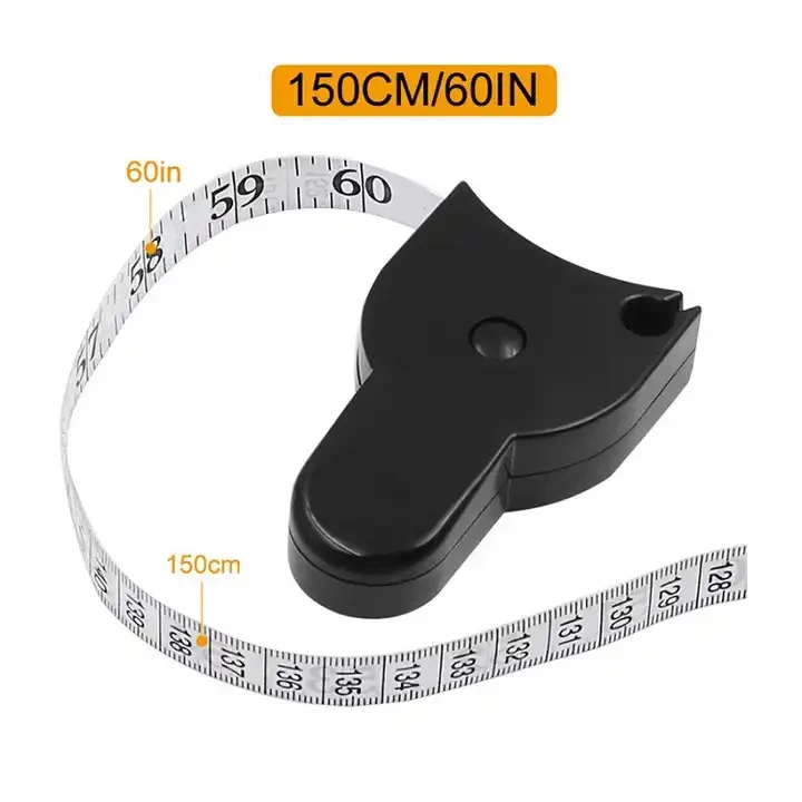 GARIDA Portable ABS Body Chest Waist Soft Measuring Tape Fitness Loss 150cm Retractable Waistline Measuring Ruler GEEW-003