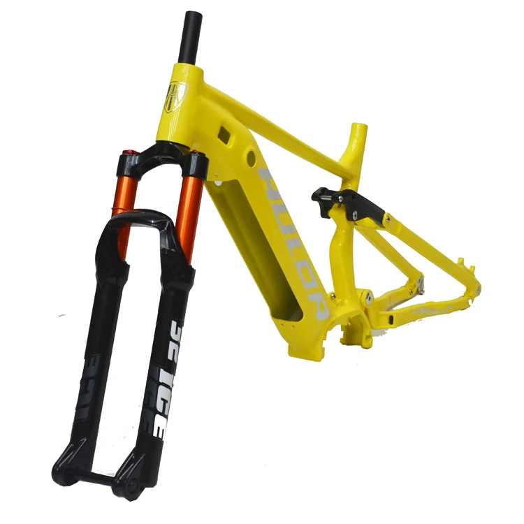 27.5-29 inch middle motor frame front and rear double shock absorption off-road mountain vehicle electric bicycle frame