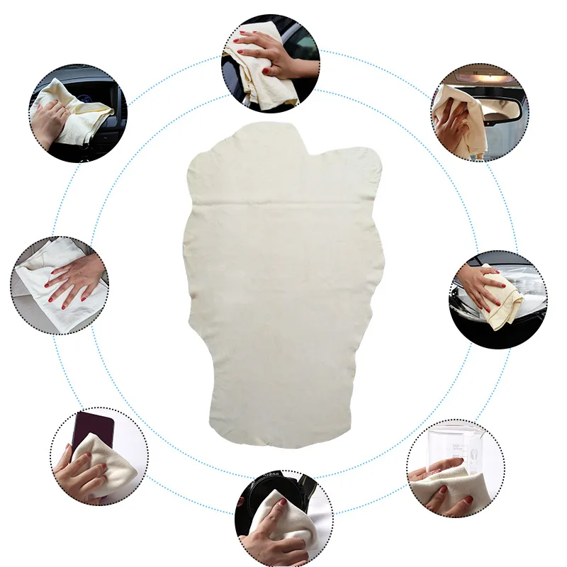 Замша класса А кожа натуральная овчина замша ткань для автомобиля супер впитывающая Сушки