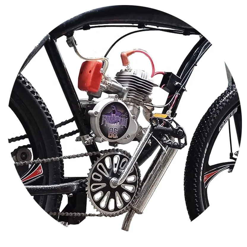 Petrol bicycle motor 110cc Scooter bike gas Phantom 85 two stroke 85cc bike engine motorized gas bicycle motor