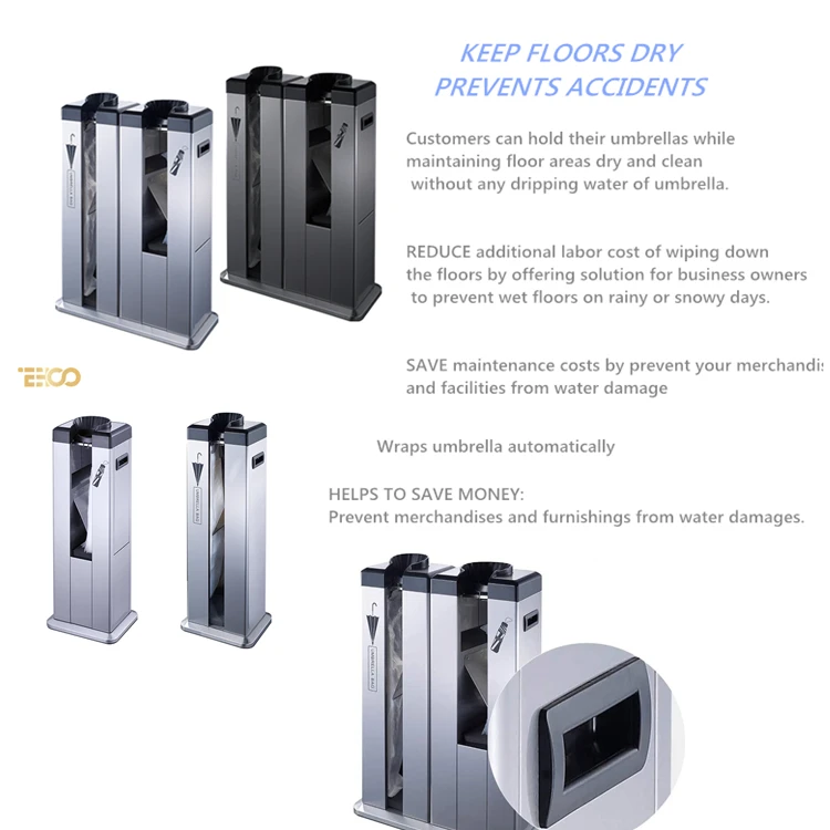 
Single Bins Automatic Stainless Steel Umbrella Bag Packing machine Wet Umbrella Wrapper Rack Machine 