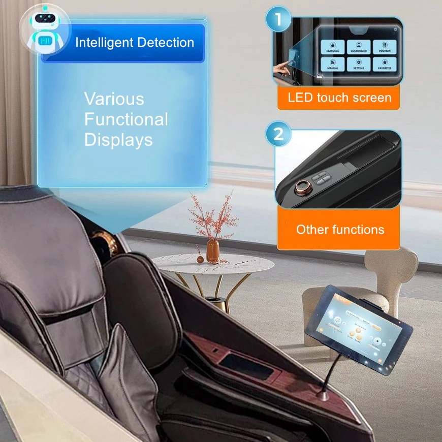Professional Massaging chair Factory SL Track 4D Heating Electric Automatic Full Body Stretching Zero Gravity Massage Chair