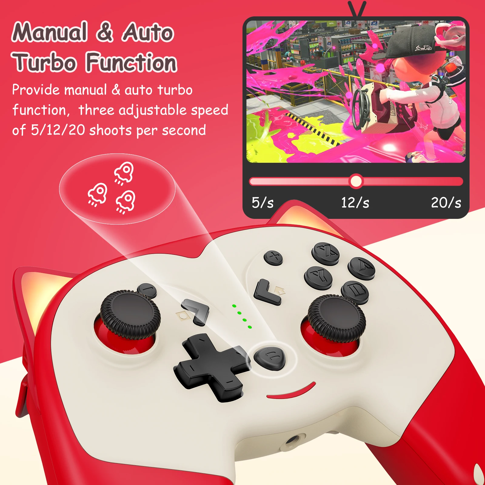 Wireless Pro Controller Console cute gamepad with wake-up function for Switch/Lite