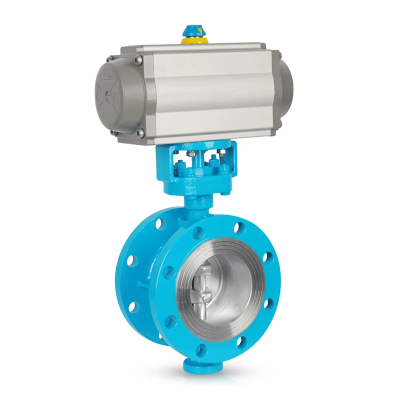 2 Inch Stainless Steel High Temperature Steam Explosion-Proof Pneumatic Hard Seal Flange Butterfly Valve