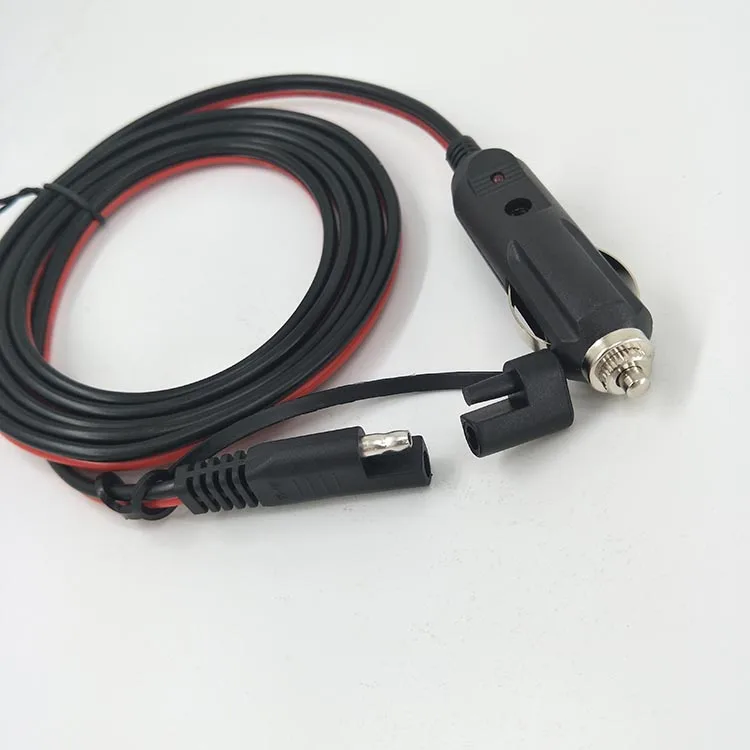 
Quite Release 12V 24V Extension Power Cord Cigarette Lighter Plug SAE Cable 