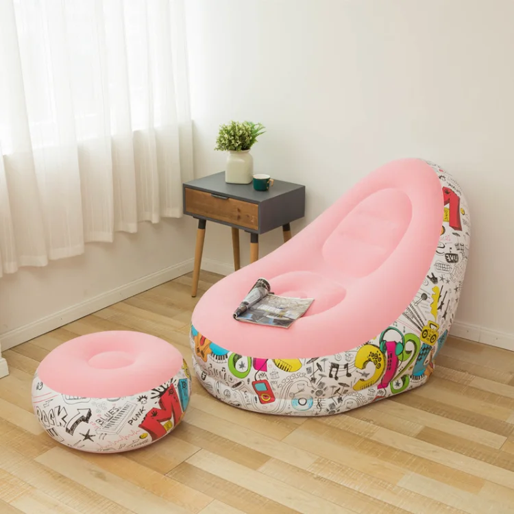 Mini Lazy Red Circular Green White Double Cheap Inflatable Sofa