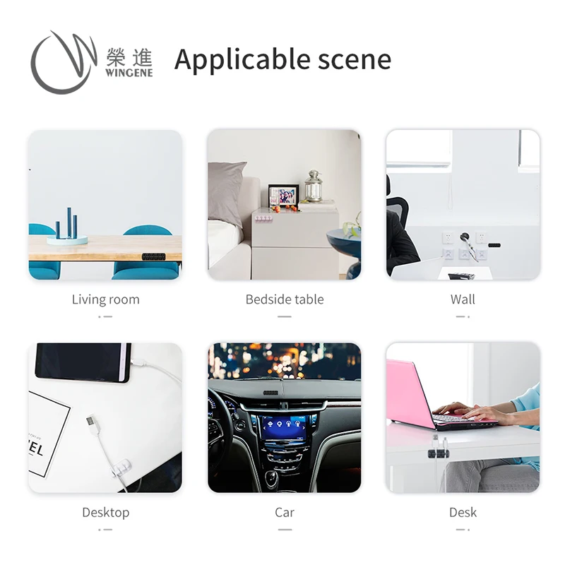 New Convenient Silicone Earphone USB Cable Clips Holder Desktop Cable Manager Organizer