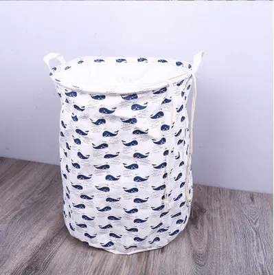 Wholesale  Laundry Basket Hamper Cotton Fabric Laundry  Nursery Toy  Storage Basket for Clothes Storage