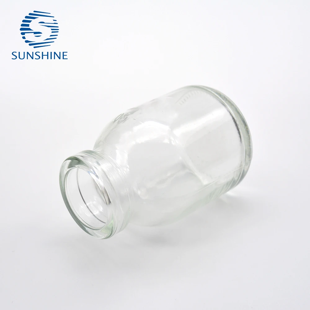 50ml moulded glass vial clear glass bottle for infusion with rubber stopper and aluminum cap