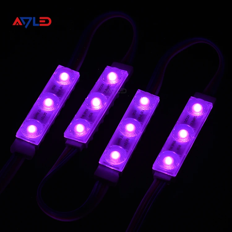 2835 наружный светодиодный модуль 12 В 3led с объективом для рекламного канала письмо 1 Вт rgb ip68