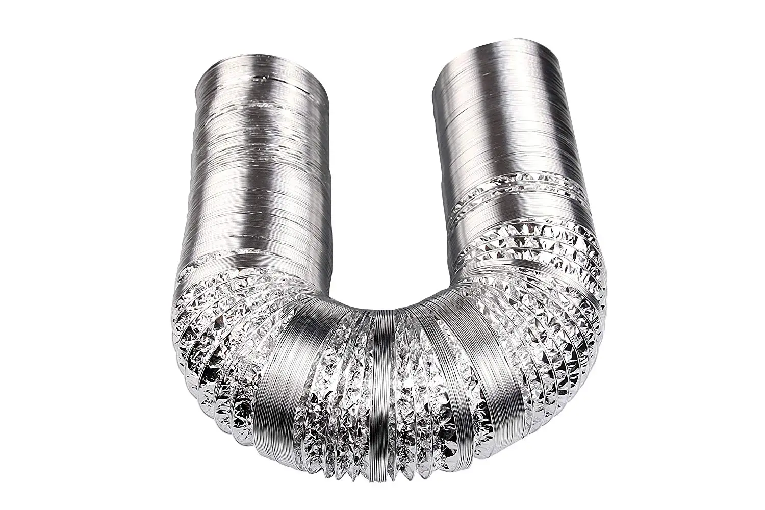 Air Conditioning Ventilation pipe 4' 25ft Flexible Double Layers Aluminum Ducting
