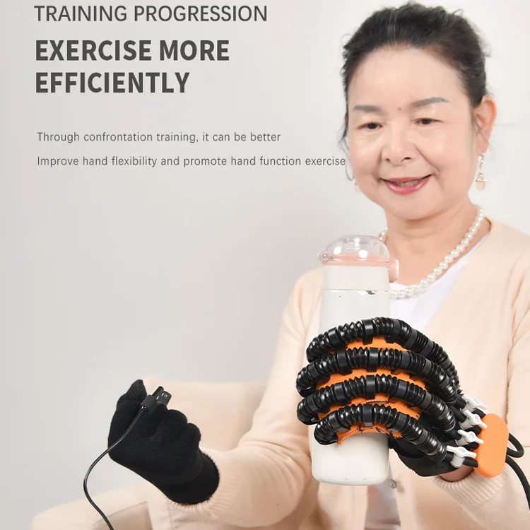 USB Portable Hand Rehabilitation Physiotherapy Robot Gloves Stroke Hemiplegia Hand Function Recovery Intelligent Finger Trainer