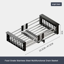 Drainer Shelf Drain Tray Folding Sink Organizer Storage Home Kitchen Accessories Bathroom Supplies Foldable Dish Drying Rack