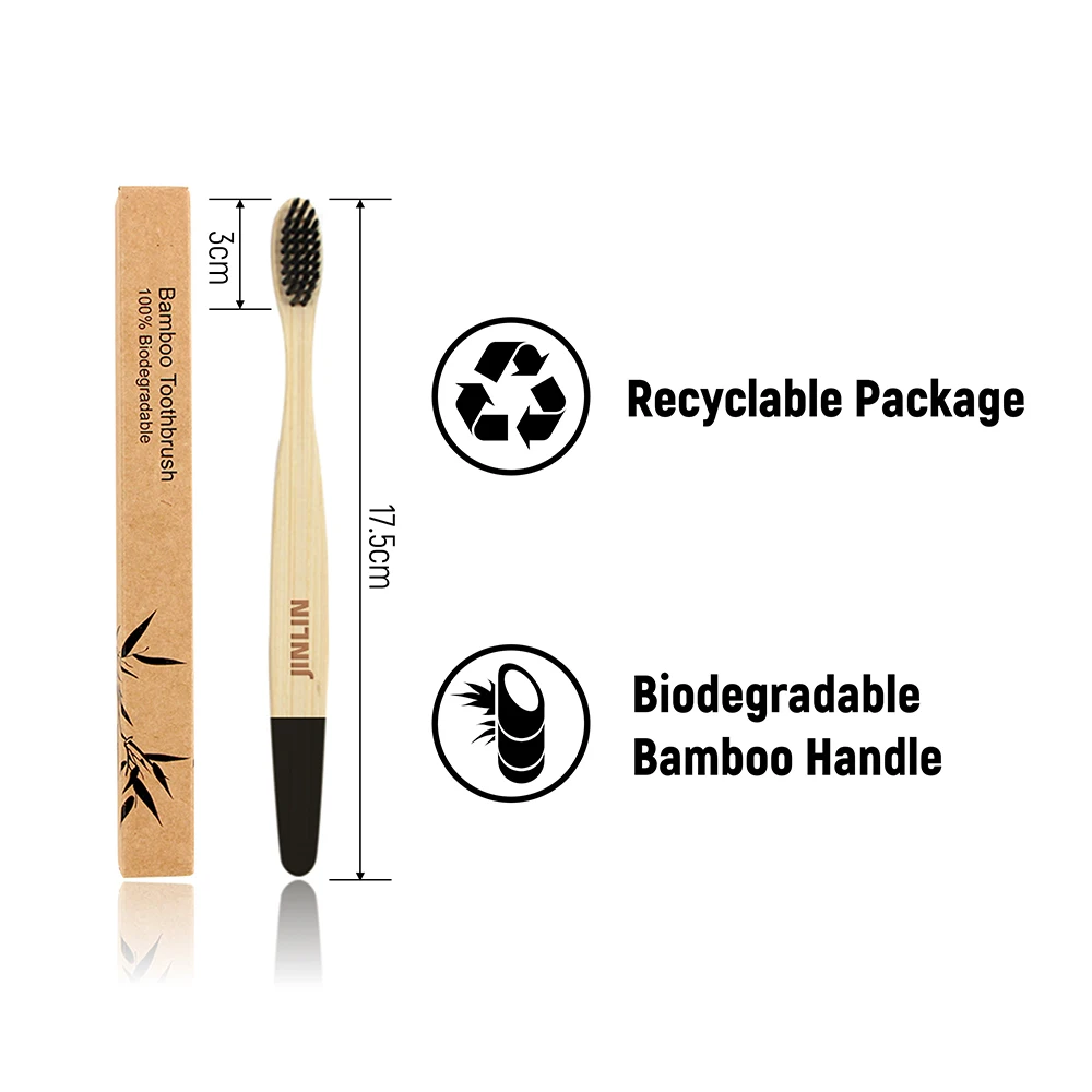 Eco Friendly Wholesale Bpa-free Natural Handle Soft Bristles Tooth Brush Bambu Charcoal Biodegradable Bamboo Toothbrushes