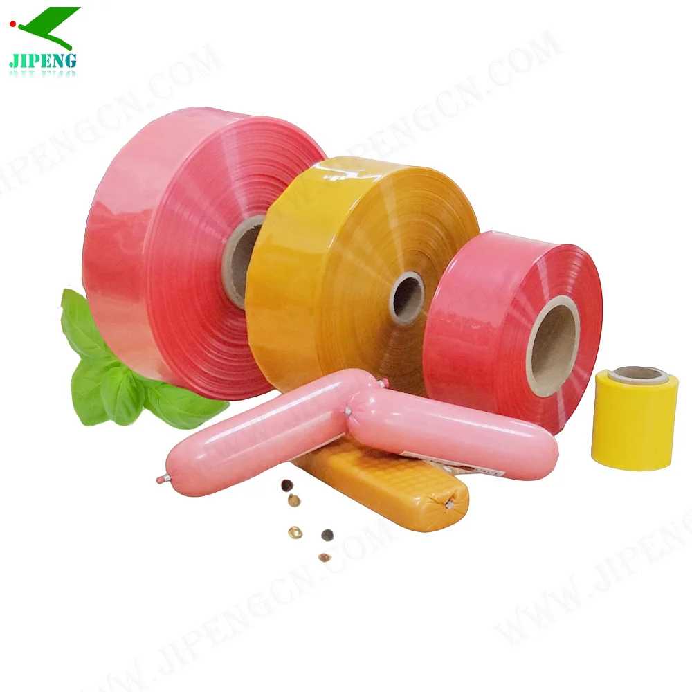 JIPENG Nylon Print artificial polyamide  Sausage Casings shrinkable plastic sausage casing for boiled steamed sausage