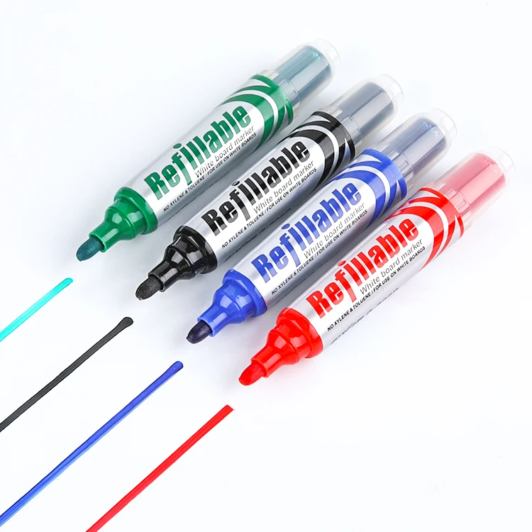 Gxin G-206D Non-toxic Low Odor Ink Refill Bullet Tip International Colors Whiteboard Marker Pen for Office