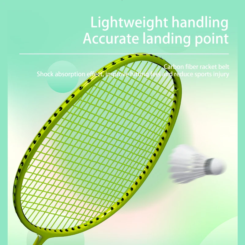 outdoor sports  badminton racket Durable Light Weight Carbon Badminton Racket