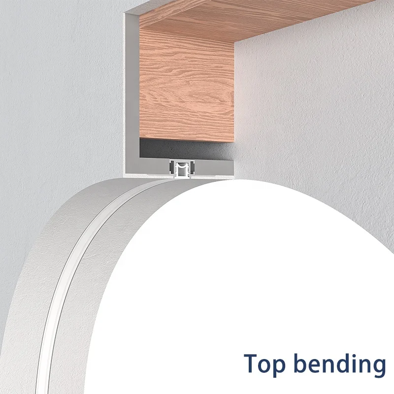 Flexible Bendable Curved Aluminum LED Profile Arched Top and Side Bending Drywall Extruded LED Profile with Silicone Cover