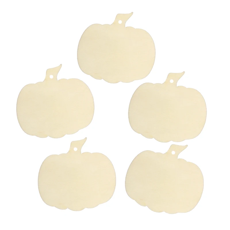 Tailai Pumpkin Pattern Pendant Wooden Embellishments Halloween Decoration Halloween Wooden Slices Lip Gloss.