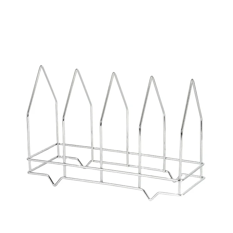 Stainless Steel Wire Chopping Board Holder Kitchen Organizer Cutting Board Rack