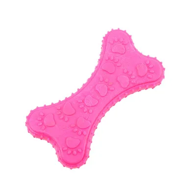 Cross-border exclusively for Amazon TPR pet toys Molar teeth rubber anti-bite paw print biscuit chewing toy