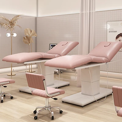 beauty salon equipment massage table electric adjustable lifting beauty bed facial table with  locker