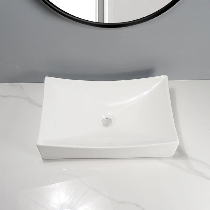 Decoration ceramic cheap price sink high quality basin suppliers bathroom ceramic white rectangular sinks