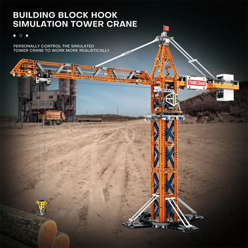 Hot Selling LaiNan Reobrix 22013 1288PCS Tower crane Engineering series Building block puzzle toy holiday gift