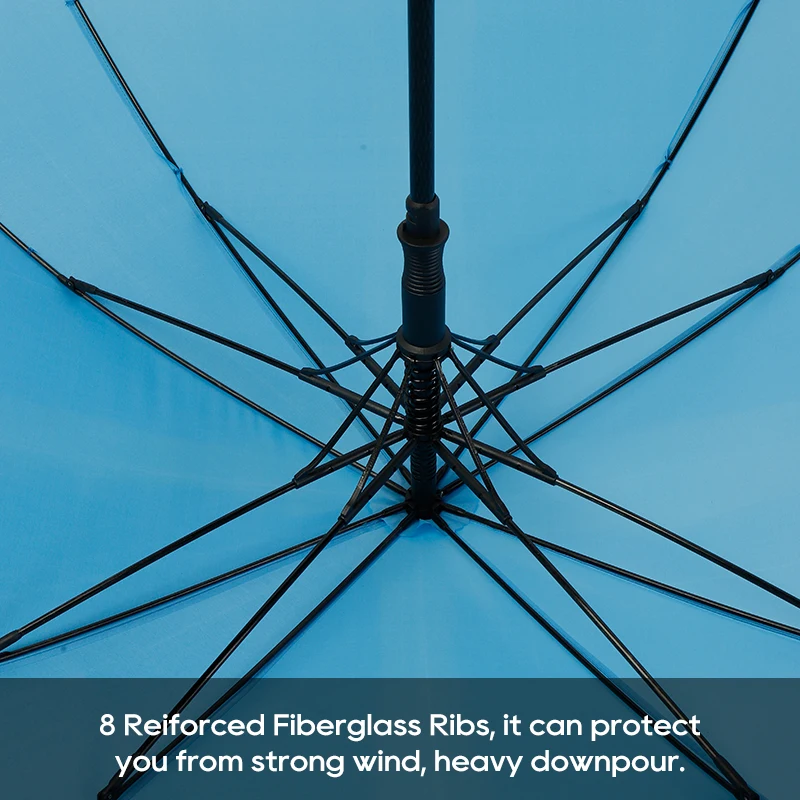 Custom large square golf umbrella 62 68 inch windproof rainproof automatic open special straight umbrella with logo printing