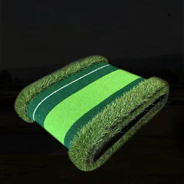 Indoor Golf Course Putting Practice Set Home Office Practice Blanket Two-color Ball Track Push Rod Exerciser